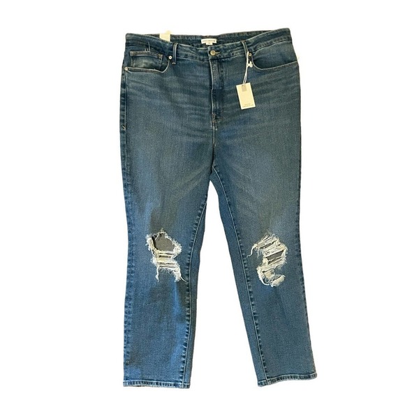 Good American Good Classic Jeans High Rise Medium Wash Size 20 Plus Size - Picture 1 of 8